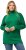 Ulla Popken Contrast Braid Turtleneck Sweater Emerald Green - Hoodies & Sweatshirts - 