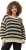 Ulla Popken Striped Long Sleeve Crocheted Sweater Vanilla - Hoodies & Sweatshirts - 
