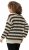 Ulla Popken Striped Long Sleeve Crocheted Sweater Vanilla - Hoodies & Sweatshirts - 