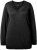 Ulla Popken Soft Fine Knit Pullover V-Neck Sweatshirt Black - Hoodies & Sweatshirts - 