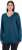 Ulla Popken Soft Fine Knit Pullover V-Neck Sweatshirt Teal - Hoodies & Sweatshirts - 