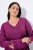Ulla Popken Soft Fine Knit Pullover V-Neck Sweatshirt Dark Lilac - Hoodies & Sweatshirts - Kuschelige Sweatshirts, Hoodies & Strick