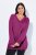 Ulla Popken Soft Fine Knit Pullover V-Neck Sweatshirt Dark Lilac - Hoodies & Sweatshirts - Kuschelige Sweatshirts, Hoodies & Strick