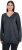 Ulla Popken Casual V-Neck Long Sleeve Sweater Navy Blue - Hoodies & Sweatshirts - 