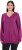 Ulla Popken Casual V-Neck Long Sleeve Sweater Berry - Hoodies & Sweatshirts - 