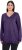 Ulla Popken Casual V-Neck Long Sleeve Sweater Deep Violet - Hoodies & Sweatshirts - 