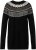Ulla Popken Norwegian-Inspired Long Sleeve Knit Sweater Black - Ulla Popken - 