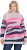 Ulla Popken Landscape Stripe Sweater Light Grey Melange - Hoodies & Sweatshirts - 