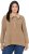 Ulla Popken Two-Tone Mixed Knit Troyer Collar Sweater Caramel - Hoodies & Sweatshirts - 