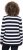 Ulla Popken Striped Polo Collar Long Sleeve Sweater Navy - Hoodies & Sweatshirts - 