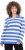 Ulla Popken Striped Polo Collar Long Sleeve Sweater Aegean Blue - Hoodies & Sweatshirts - 