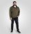D555 Leicester 2 Quarter Neck Fleece Sweatshirt Khaki - Herren-sweater und -hoodies - Herren-Sweater und -Hoodies in großen Größen