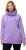 Ulla Popken Drawstring Collar Long Sleeve Sweatshirt Pale Lilac - Hoodies & Sweatshirts - 