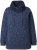 Ulla Popken Teddy Collar Printed Sweatshirt Navy - Hoodies & Sweatshirts - 