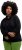 Ulla Popken Gathered Sleeve Oversized Fit Sweatshirt Black - Hoodies & Sweatshirts - 