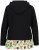 Ulla Popken Ruffle Hem A-line Fit Hooded Sweatshirt Black - Hoodies & Sweatshirts - 