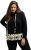 Ulla Popken Ruffle Hem A-line Fit Hooded Sweatshirt Black - Hoodies & Sweatshirts - 