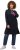 Ulla Popken Extra Long Abstract Graphic Hoodie Navy - Hoodies & Sweatshirts - 