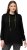 Ulla Popken GLOW Lettered Collared Sweatshirt Black - Hoodies & Sweatshirts - 