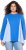 Ulla Popken Pinstripe Gore Long Sleeve Sweatshirt Peacock Blue - Hoodies & Sweatshirts - 