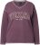 Ulla Popken Texas Contrast Stitching Sweatshirt Dark Ruby - Hoodies & Sweatshirts - 