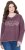 Ulla Popken Texas Contrast Stitching Sweatshirt Dark Ruby - Hoodies & Sweatshirts - 