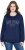 Ulla Popken NYC Embroidered Long Sleeve Sweatshirt Ink Blue - Hoodies & Sweatshirts - 