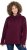 Ulla Popken Chain Fringe Smooth Fleece Sweatshirt Dark Wine Red - Hoodies & Sweatshirts - 