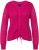 Ulla Popken Shaker Stitch Cropped Gathered Sweater Fuchsia Pink - Hoodies & Sweatshirts - 