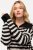 Ulla Popken Striped Troyer Collar Sweater Black - Hoodies & Sweatshirts - Kuschelige Sweatshirts, Hoodies & Strick