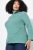 Ulla Popken Asymmetric Zipper Turtleneck Sweater Green - Hoodies & Sweatshirts - Kuschelige Sweatshirts, Hoodies & Strick