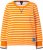 Ulla Popken Striped Drawstring Hem Sweatshirt Orange - Hoodies & Sweatshirts - 