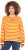 Ulla Popken Striped Drawstring Hem Sweatshirt Orange - Hoodies & Sweatshirts - 