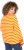 Ulla Popken Striped Drawstring Hem Sweatshirt Orange - Hoodies & Sweatshirts - 