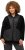 Ulla Popken Patch Print Fleece Jacket Black - Hoodies & Sweatshirts - 