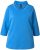 Ulla Popken Classic Fit with Side Slits 3/4 Sleeve Sweatshirt Royal Blue - Hoodies & Sweatshirts - 