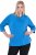 Ulla Popken Classic Fit with Side Slits 3/4 Sleeve Sweatshirt Royal Blue - Hoodies & Sweatshirts - 