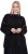 Ulla Popken Decorative Seam Contrast Color Sweater Black - Hoodies & Sweatshirts - 