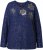 Ulla Popken Metallic Print Extra Soft Christmas Sweatshirt Ink Blue - Hoodies & Sweatshirts - 