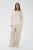 Kaffe Curve Sirana Pants Beige Melange/Black Stripe - Stoffhosen - 