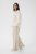 Kaffe Curve Sirana Pants Beige Melange/Black Stripe - Stoffhosen - 