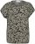 Kaffe Curve Sonna Stanley Top Tiefschwarz/Antikweiß Print - T-Shirts - 