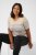 Kaffe Curve Lizzy Gestreifter Pullover Beige/Blau - Bedruckte T-shirts für damen - 