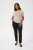 Kaffe Curve Lizzy Gestreifter Pullover Beige/Blau - Bedruckte T-shirts für damen - 