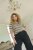 Kaffe Curve Lizzy Gestreifter Pullover Beige/Schwarz - Bedruckte T-shirts für damen - 