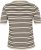 Kaffe Curve Lizzy Gestreifter Pullover Beige/Schwarz gestreift - Bedruckte T-shirts für damen - 