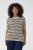 Kaffe Curve Lizzy Gestreifter Pullover Beige/Schwarz gestreift - Bedruckte T-shirts für damen - 