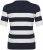 Kaffe Curve Lizzy Streifend Pullover Midnight/Chalk Streifen - T-Shirts - 
