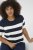 Kaffe Curve Lizzy Streifend Pullover Midnight/Chalk Streifen - T-Shirts - 