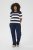 Kaffe Curve Lizzy Streifend Pullover Midnight/Chalk Streifen - T-Shirts - 